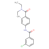 Chemical structure of 4-(3-chlorobenzamido)-N,N-diethylbenzamide - CSSB00026283136