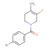 Chemical structure of 1-(4-bromobenzoyl)-5-fluoro-4-methyl-1,2,3,6-tetrahydropyridine - CSSB06762340994