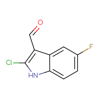 Chemical structure of 2-chloro-5-fluoro-1H-indole-3-carbaldehyde - CSSB00000081900