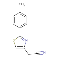 Chemical structure of 2-[2-(4-methylphenyl)-1,3-thiazol-4-yl]acetonitrile - CSSB00000735755