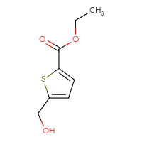 Chemical structure of ethyl 5-(hydroxymethyl)thiophene-2-carboxylate - CSSB00000093087