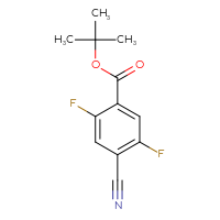 Chemical structure of tert-butyl 4-cyano-2,5-difluorobenzoate - CSSB21103686995