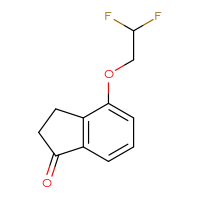 Chemical structure of 4-(2,2-difluoroethoxy)-2,3-dihydro-1H-inden-1-one - CSSB00011806910