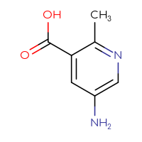 Chemical structure of 5-amino-2-methylpyridine-3-carboxylic acid - CSSB00011451187