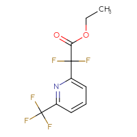 Chemical structure of ethyl 2,2-difluoro-2-[6-(trifluoromethyl)pyridin-2-yl]acetate - CSSB00160505556
