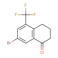 Chemical structure of 7-bromo-5-(trifluoromethyl)-1,2,3,4-tetrahydronaphthalen-1-one - CSSB00010011085