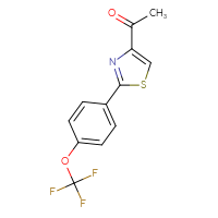 Chemical structure of 1-{2-[4-(trifluoromethoxy)phenyl]-1,3-thiazol-4-yl}ethan-1-one - CSSB00000508592
