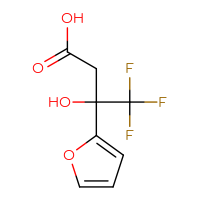 Chemical structure of 4,4,4-trifluoro-3-(furan-2-yl)-3-hydroxybutanoic acid - CSSB00000024916
