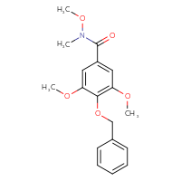 Chemical structure of 4-(benzyloxy)-N,3,5-trimethoxy-N-methylbenzamide - CSSB00105114748
