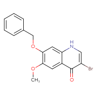 Chemical structure of 7-(benzyloxy)-3-bromo-6-methoxy-1,4-dihydroquinolin-4-one - CSSB00160489257