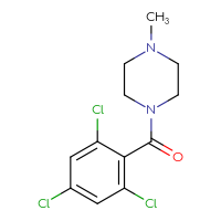 Chemical structure of 1-methyl-4-(2,4,6-trichlorobenzoyl)piperazine - CSSB02007538669
