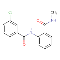 Chemical structure of 2-(3-chlorobenzamido)-N-methylbenzamide - CSSB00026833143