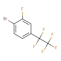Chemical structure of 1-bromo-2-fluoro-4-(1,1,2,2,2-pentafluoroethyl)benzene - CSSB00102697709
