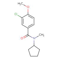 Chemical structure of 3-chloro-N-cyclopentyl-4-methoxy-N-methylbenzamide - CSSB02005444742