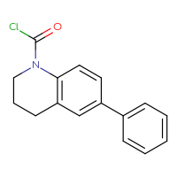 Chemical structure of 6-phenyl-1,2,3,4-tetrahydroquinoline-1-carbonyl chloride - CSSB21224775531