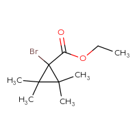 Chemical structure of ethyl 1-bromo-2,2,3,3-tetramethylcyclopropane-1-carboxylate - CSSB06656592994