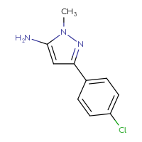 Chemical structure of 3-(4-chlorophenyl)-1-methyl-1H-pyrazol-5-amine - CSSB00011218879