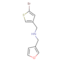 Chemical structure of [(5-bromothiophen-3-yl)methyl][(furan-3-yl)methyl]amine - CSSB00011381702