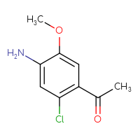 Chemical structure of 1-(4-amino-2-chloro-5-methoxyphenyl)ethan-1-one - CSSB00009847322