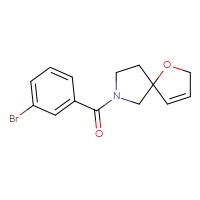 Chemical structure of 7-(3-bromobenzoyl)-1-oxa-7-azaspiro[4.4]non-3-ene - CSSB06783372965