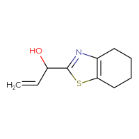 Chemical structure of 1-(4,5,6,7-tetrahydro-1,3-benzothiazol-2-yl)prop-2-en-1-ol - CSSB06606860148