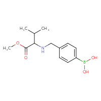 Chemical structure of (4-{[(1-methoxy-3-methyl-1-oxobutan-2-yl)amino]methyl}phenyl)boronic acid - CSSB21292544070
