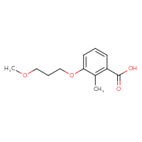 Chemical structure of 3-(3-methoxypropoxy)-2-methylbenzoic acid - CSSB00013112516
