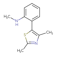 Chemical structure of 2-(2,4-dimethyl-1,3-thiazol-5-yl)-N-methylaniline - CSSB00010542559