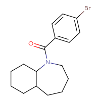Chemical structure of 1-(4-bromobenzoyl)-decahydro-1H-1-benzazepine - CSSB15174709952