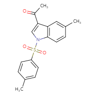 Chemical structure of 1-[5-methyl-1-(4-methylbenzenesulfonyl)-1H-indol-3-yl]ethan-1-one - CSSB21332154436