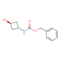 Chemical structure of benzyl N-[(1r,3r)-3-hydroxycyclobutyl]carbamate - CSSB00010742928