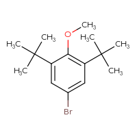 Chemical structure of 5-bromo-1,3-di-tert-butyl-2-methoxybenzene - CSSB00016990279