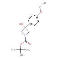 Chemical structure of tert-butyl 3-(4-ethoxyphenyl)-3-hydroxyazetidine-1-carboxylate - CSSB00012377844