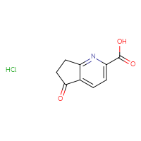 Chemical structure of 5-oxo-5H,6H,7H-cyclopenta[b]pyridine-2-carboxylic acid hydrochloride - CSSB02515434141