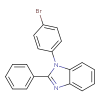 Chemical structure of 1-(4-bromophenyl)-2-phenyl-1H-1,3-benzodiazole - CSSB00016988256