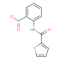 Chemical structure of N-(2-nitrophenyl)thiophene-2-carboxamide - CSSB00000390223