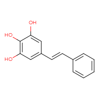 Chemical structure of 5-[(1E)-2-phenylethenyl]benzene-1,2,3-triol - CSSB21253034635