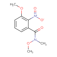 Chemical structure of N,3-dimethoxy-N-methyl-2-nitrobenzamide - CSSB01996701839