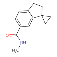 Chemical structure of N-methyl-2',3'-dihydrospiro[cyclopropane-1,1'-indene]-6'-carboxamide - CSSB15025262163