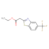 Chemical structure of ethyl 2-[5-(trifluoromethyl)-1,3-benzothiazol-2-yl]acetate - CSSB00001320656