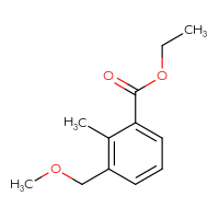 Chemical structure of ethyl 3-(methoxymethyl)-2-methylbenzoate - CSSB03549128382