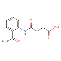Chemical structure of 3-[(2-carbamoylphenyl)carbamoyl]propanoic acid - CSSB00000260594