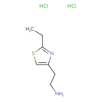 Chemical structure of 2-(2-ethyl-1,3-thiazol-4-yl)ethan-1-amine dihydrochloride - CSSB00015185236