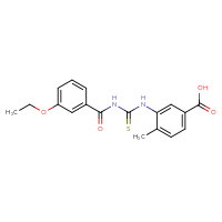 Chemical structure of 3-({[(3-ethoxyphenyl)formamido]methanethioyl}amino)-4-methylbenzoic acid - CSSB00102605689