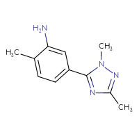 Chemical structure of 5-(1,3-dimethyl-1H-1,2,4-triazol-5-yl)-2-methylaniline - CSSB00040586495