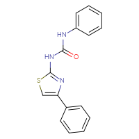 Chemical structure of 1-phenyl-3-(4-phenyl-1,3-thiazol-2-yl)urea - CSSB00132506187