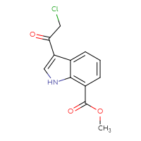 Chemical structure of methyl 3-(2-chloroacetyl)-1H-indole-7-carboxylate - CSSB20465150398