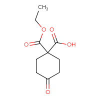 Chemical structure of 1-(ethoxycarbonyl)-4-oxocyclohexane-1-carboxylic acid - CSSB00102671101
