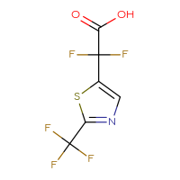 Chemical structure of 2,2-difluoro-2-[2-(trifluoromethyl)-1,3-thiazol-5-yl]acetic acid - CSSB00014107490