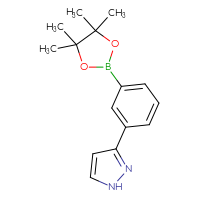 Chemical structure of 3-[3-(4,4,5,5-tetramethyl-1,3,2-dioxaborolan-2-yl)phenyl]-1H-pyrazole - CSSB00011102638